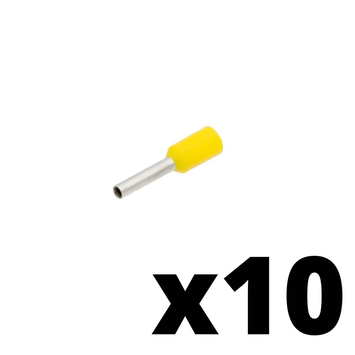 Isolated Wire Connector for 1.00mm² Cable [Yellow][AWG 18][10-Piece Hanging Blister Pack]