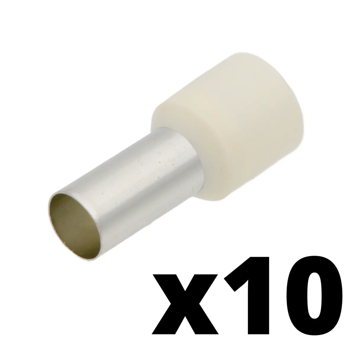 Puntera aislada para cable de 35.00mm² [Beige][AWG 2][10u. Blíster Colgar]