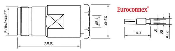 RG-58, N Hembra Soldar, PTFE — imagen 2