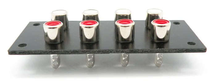 PLACA  CON 8 RCA HEMBRA