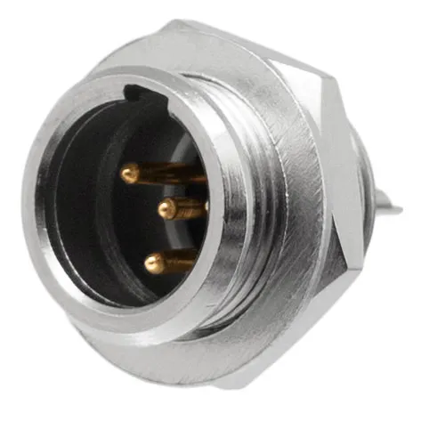 Connecteur Mini XLR Mâle 4 Broches pour Châssis