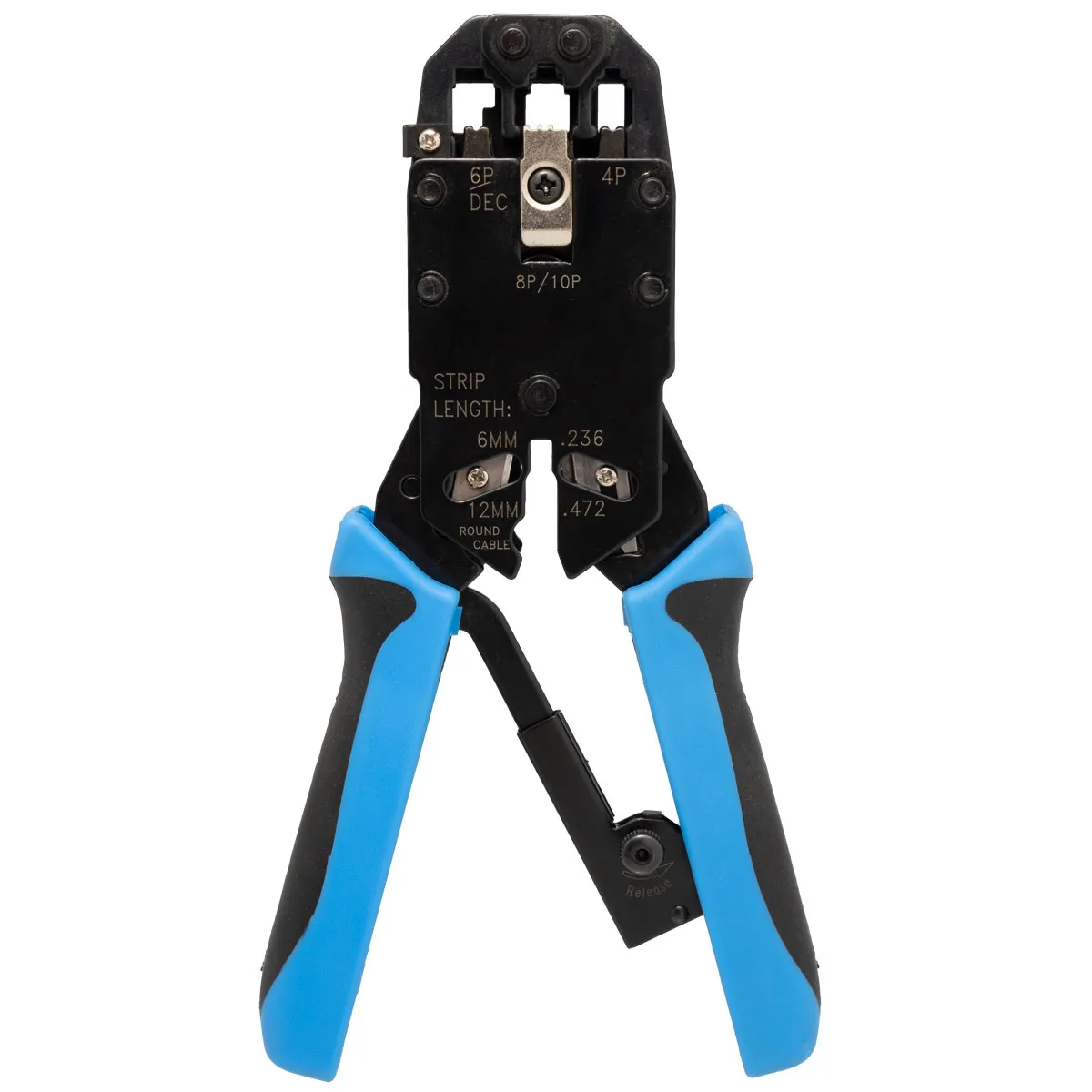 TENAZA CRIMPAR, COTAR Y PELAR, 10P10C, AMP 8P8C/RJ45, 6P6C/RJ12,6P4C/RJ11, 4P4C-4P2C, DEC 6P6C — imagen 3