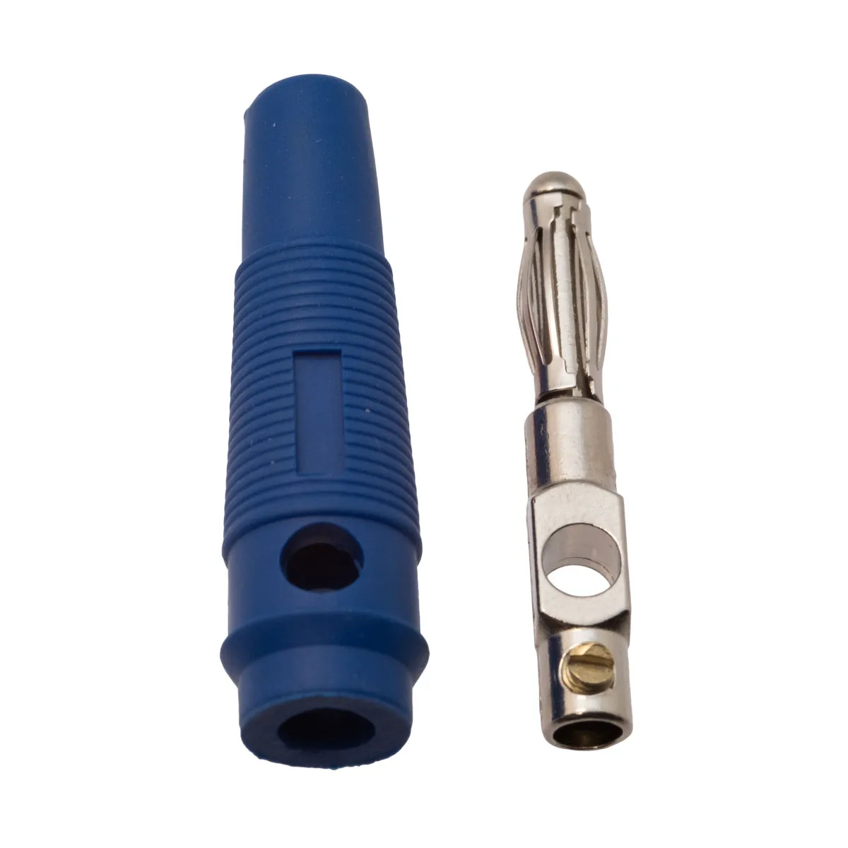 4mm. BANANA MACHO, NIQUEL, AZUL — imagen 2