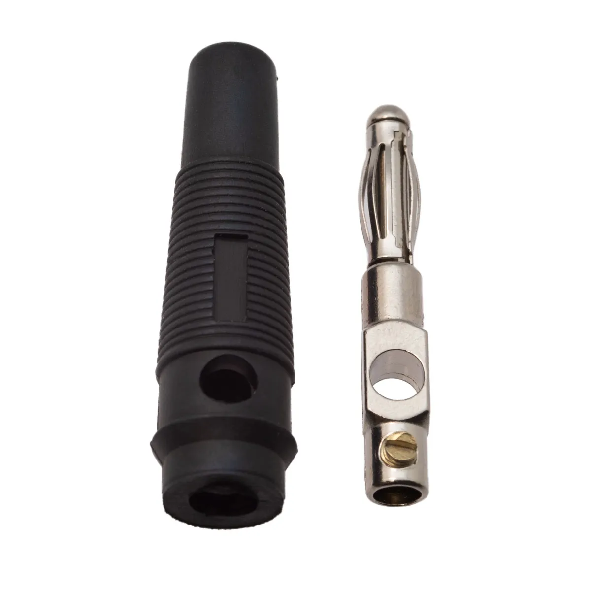 4mm. BANANA MACHO, NIQUEL, NEGRO — imagen 2
