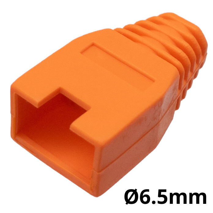  Capuchón protector para conector RJ45 para cable de Ø6.5mm, Naranja