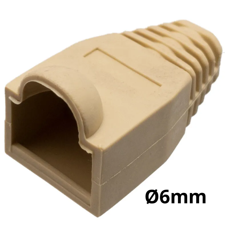 Capuchón protector para conector RJ45 para cable de Ø6mm con burbuja, Beige