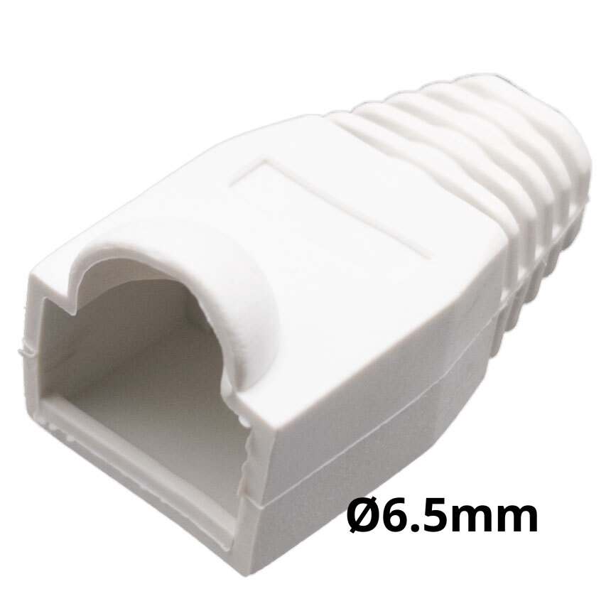 Capuchón protector para conector RJ45 para cable de Ø6.5mm con burbuja, Blanco