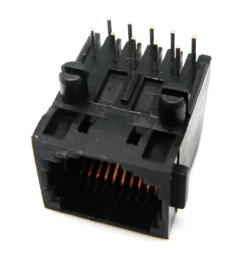 Base RJ48 (10P10C) para PCB, acodada