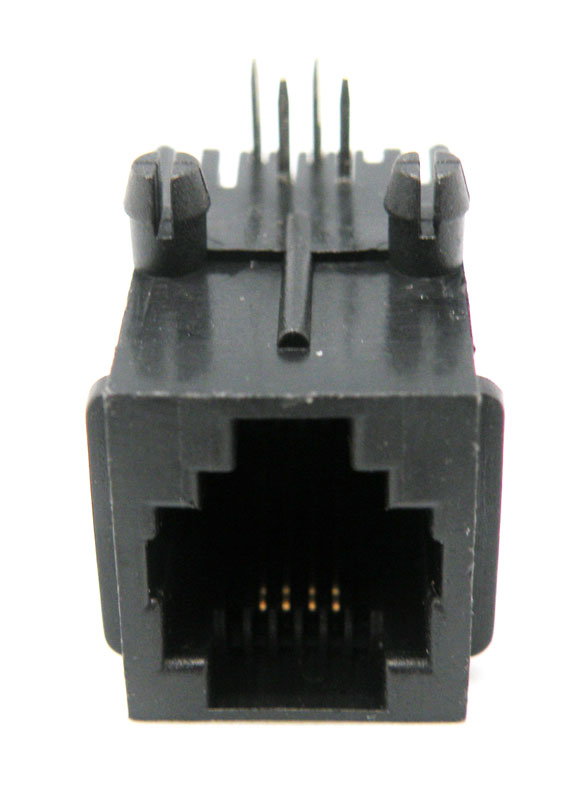 Base RJ11 (6P4C) para PCB, acodada