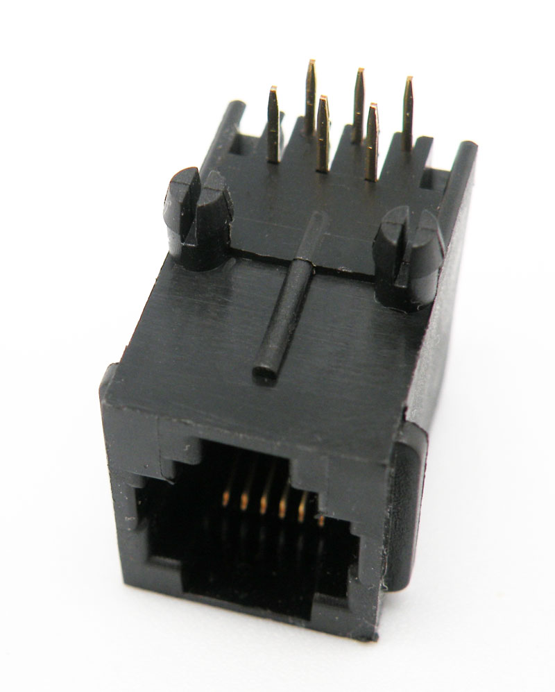 Base RJ12 (6P6C) para PCB, acodada