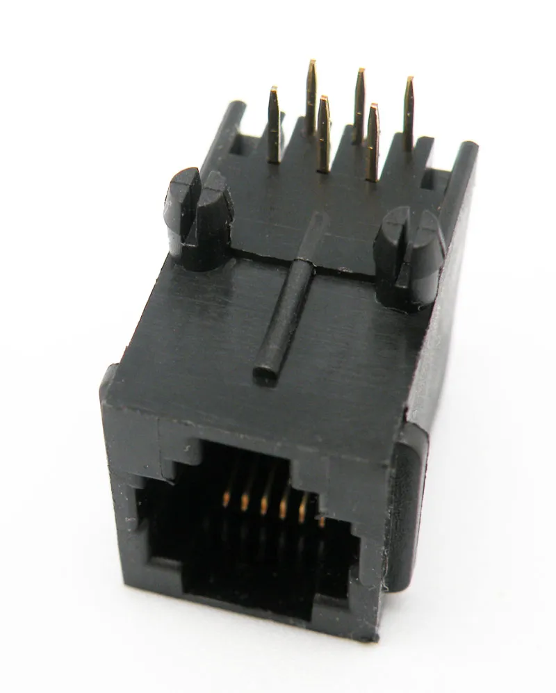 Base RJ12 (6P6C) para PCB, acodada