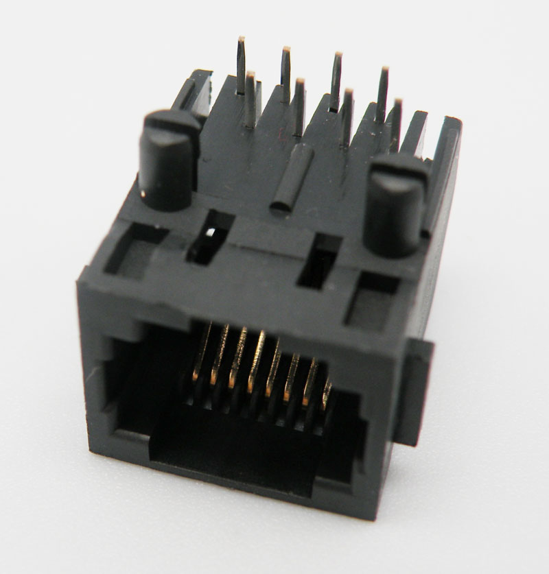 Base RJ45 UTP 50U" (8P8C) para PCB, acodada