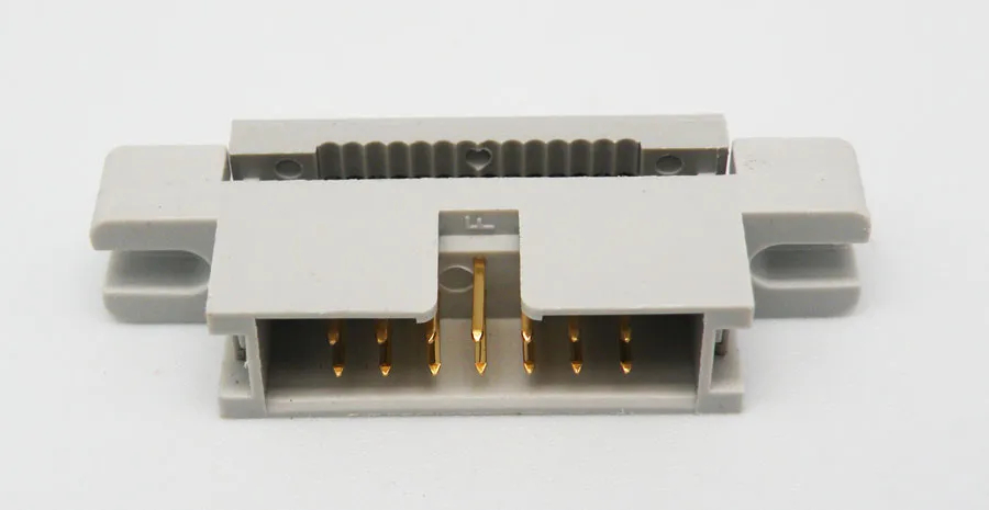 14C. I.D.C. MACHO PARA CABLE PLANO 2.54mm, CON OREJAS