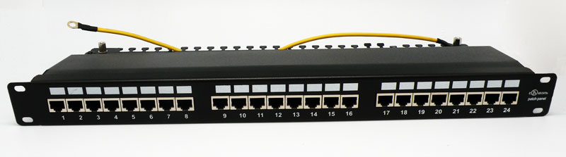 12 PORTS MINI PATCH PANEL, CAT.5, 110 TYPE, WIRING T568A/T568B