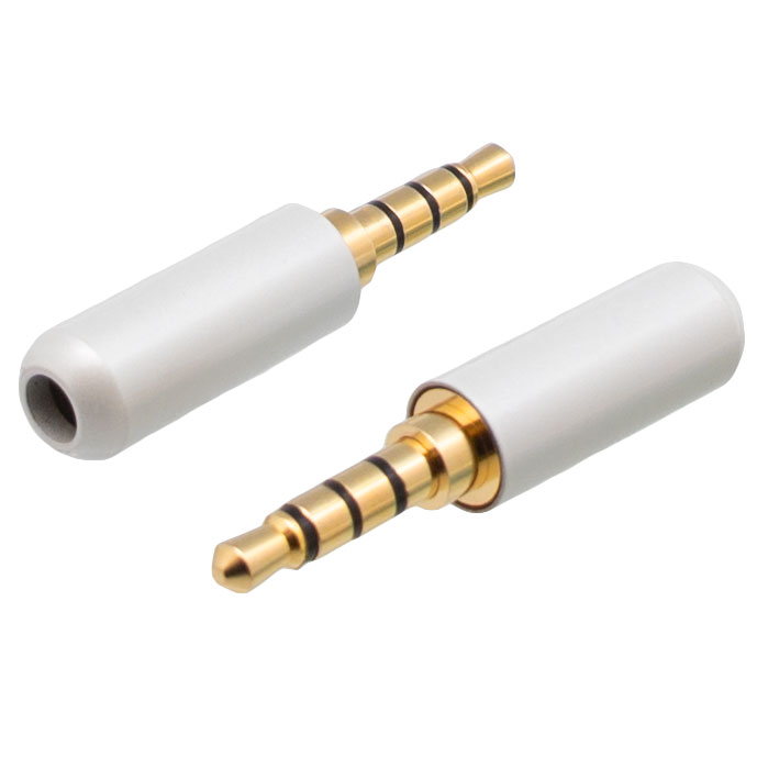3.5mm MACHO - 4 CONTACTOS, BLANCO