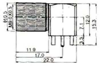 1.6/5.6  MACHO ACODADO, PARA CIRCUITO IMPRESO — imagen 2