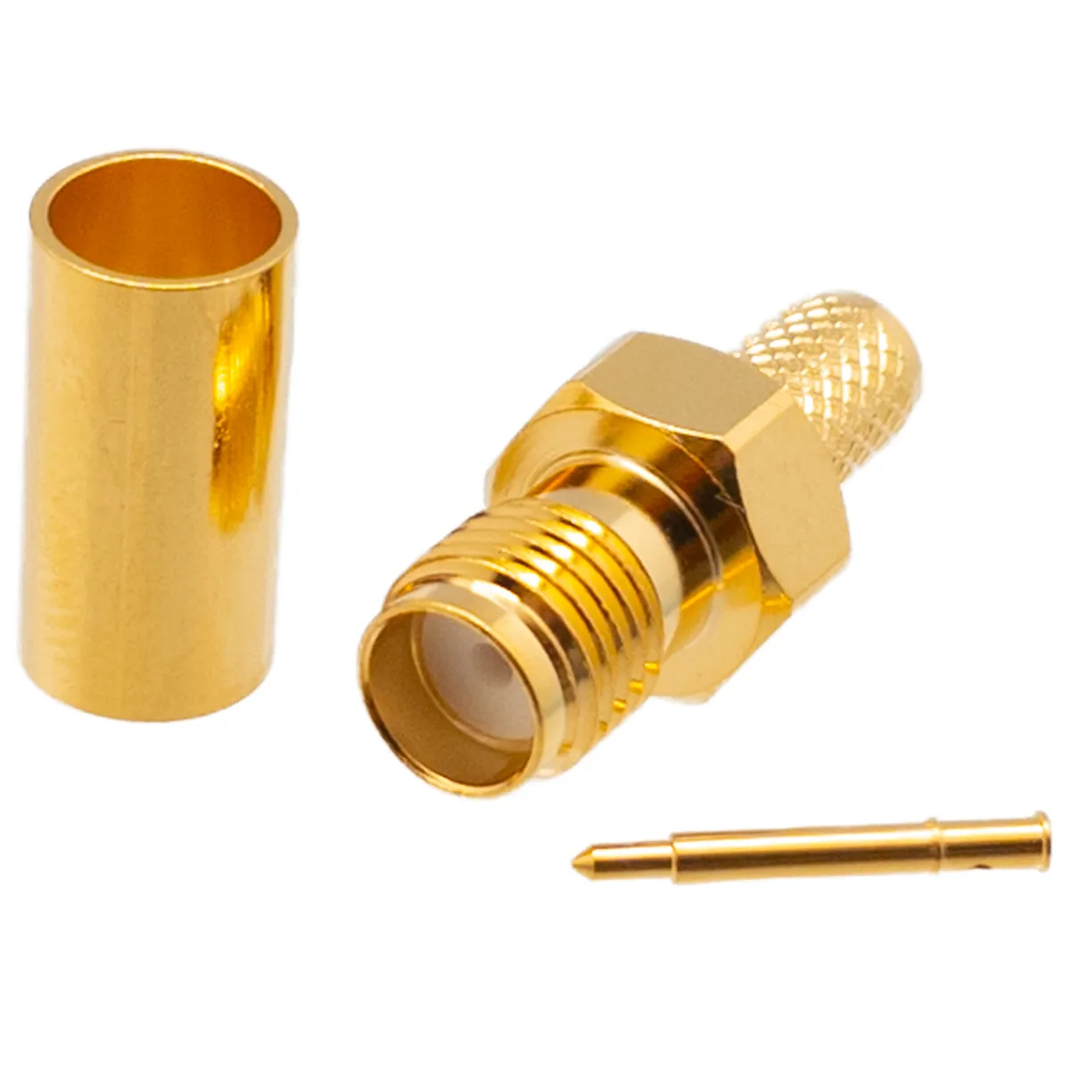 RG58 / LMR200, R/P SMA Female Crimp Type, PTFE