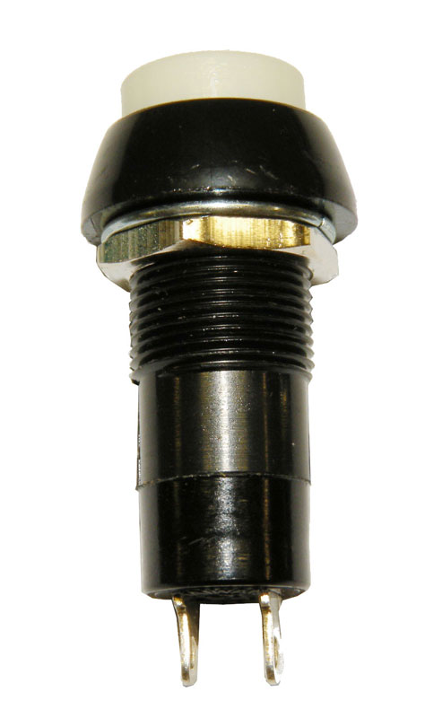 Interruptor redondo momentáneo OFF-ON blacno [125V/3A]