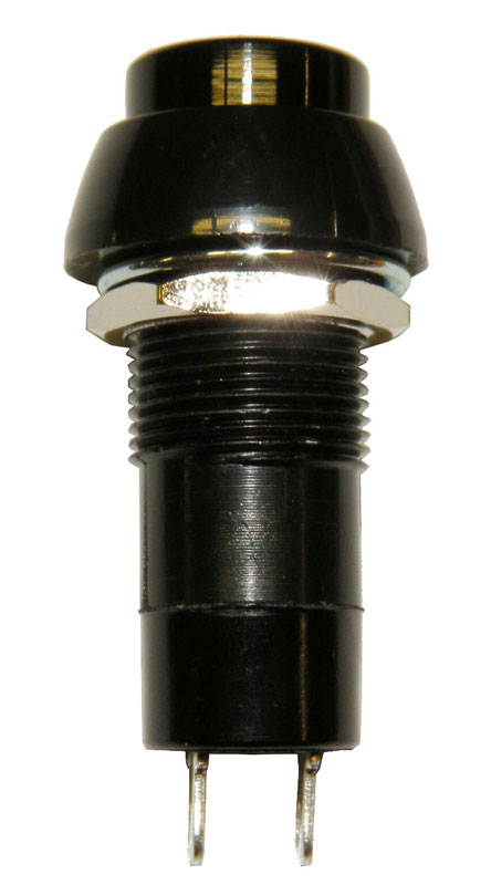 Pulsador redondo momentáneo OFF-(ON) negro [125V/3A]
