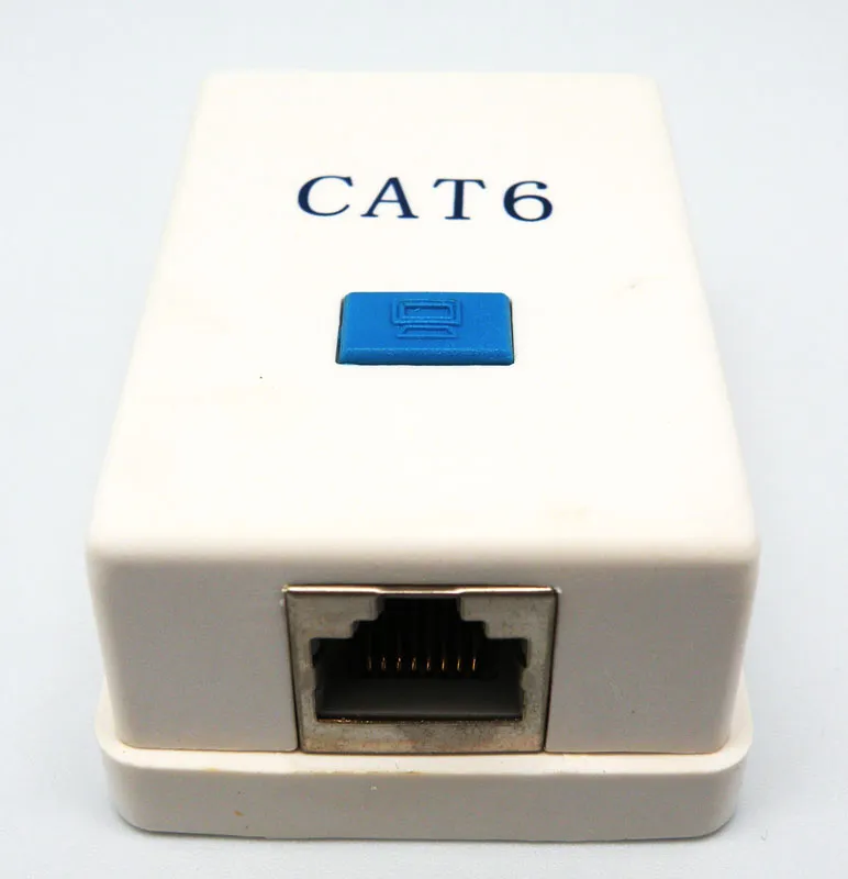 Cat.6 CAJA SUPERFICIE SEMI-BLINDADA, 1-SALIDA, RJ45, 50U"