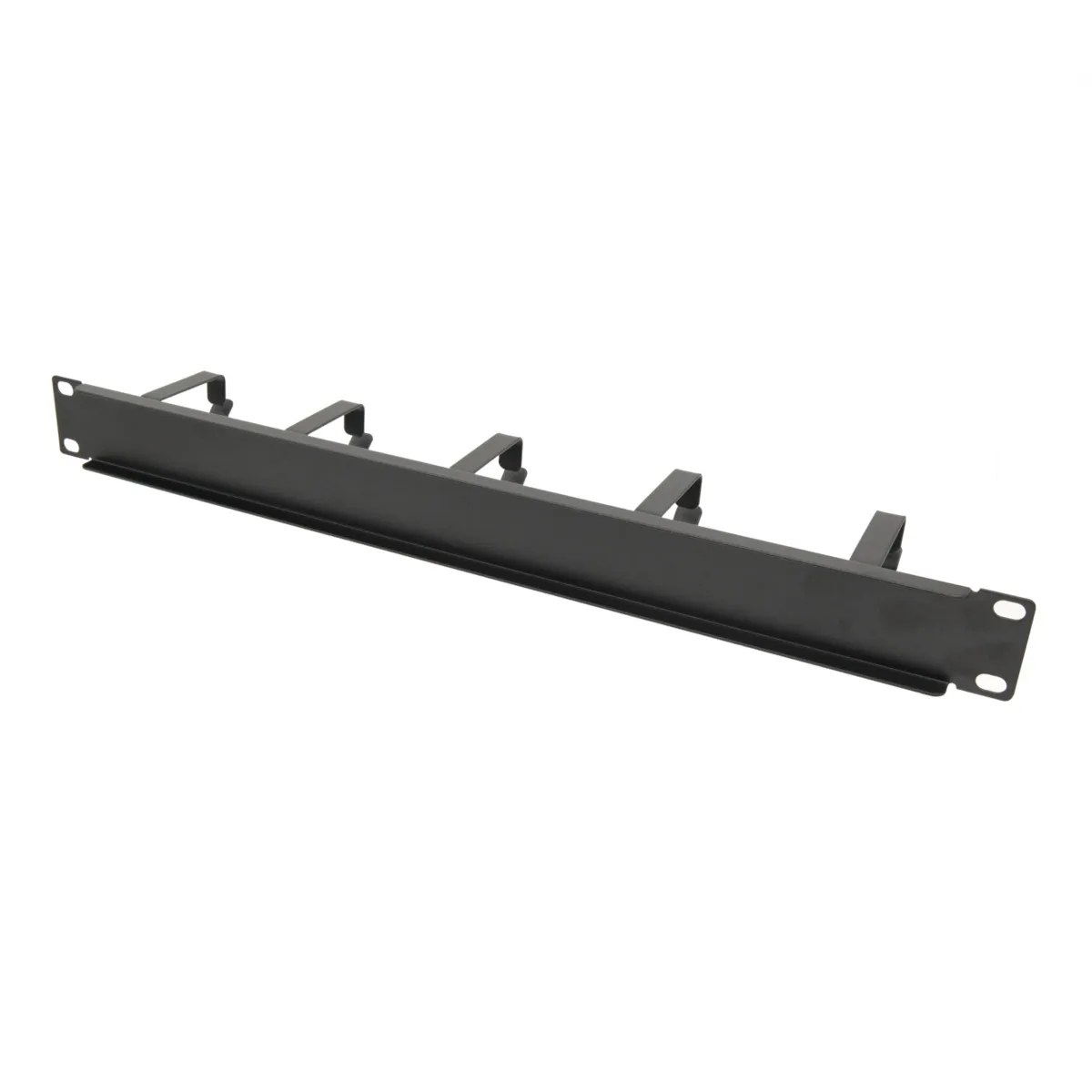 Organizador horizontal de cables de acero con 5 anillos en forma D, 1U, una cara, para 19" — imagen 2