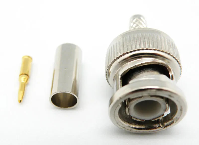 BNC Macho Crimpar 2.5C-2V, PTFE