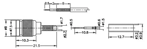 1.0/2.3 MACHO CRIMPAR RG/174 — imagen 2