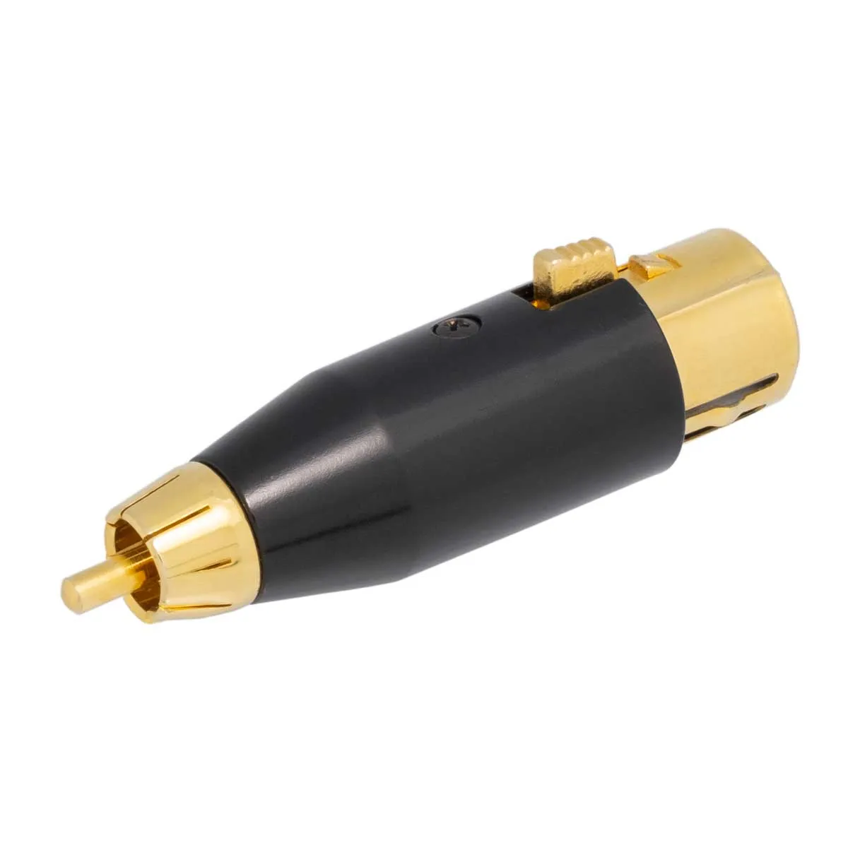 3P. MICRO HEMBRA a  RCA MACHO, DORADO — imagen 3