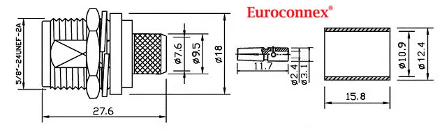 LMR400, N Hembra Crimpar, PTFE — imagen 2