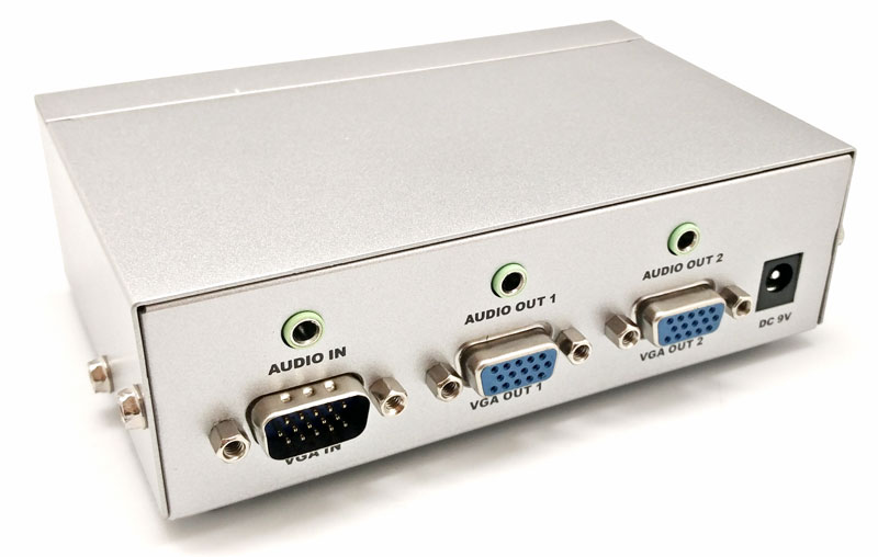 VGA SPLITTER 1x2 + audio, 350Mhz