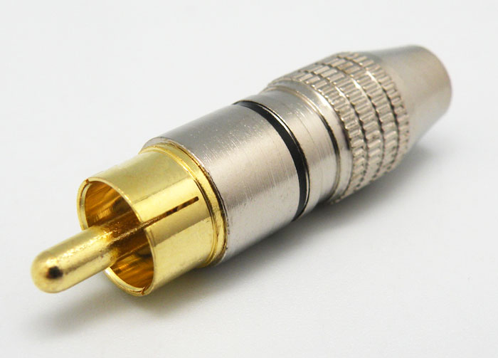 RCA Mascle, metàlic, cable 6mm, Negre