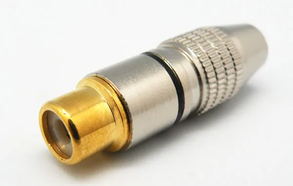 RCA Hembra, metalico, Cable 6mm, Negro