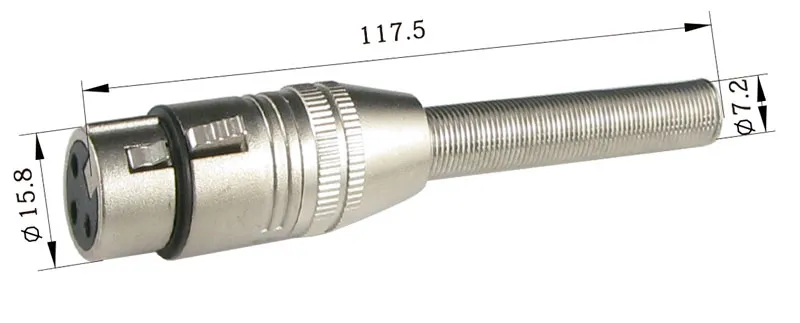 3p XLR Hembra Aerea con muelle — imagen 2