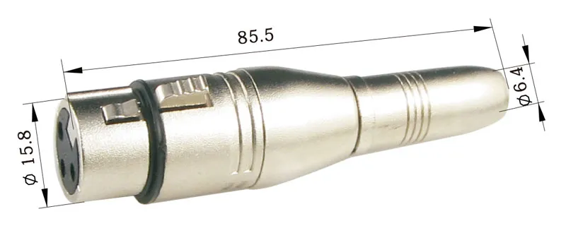 6.4mm Jack Estereo Hembra a 3p XLR Hembra — imagen 2