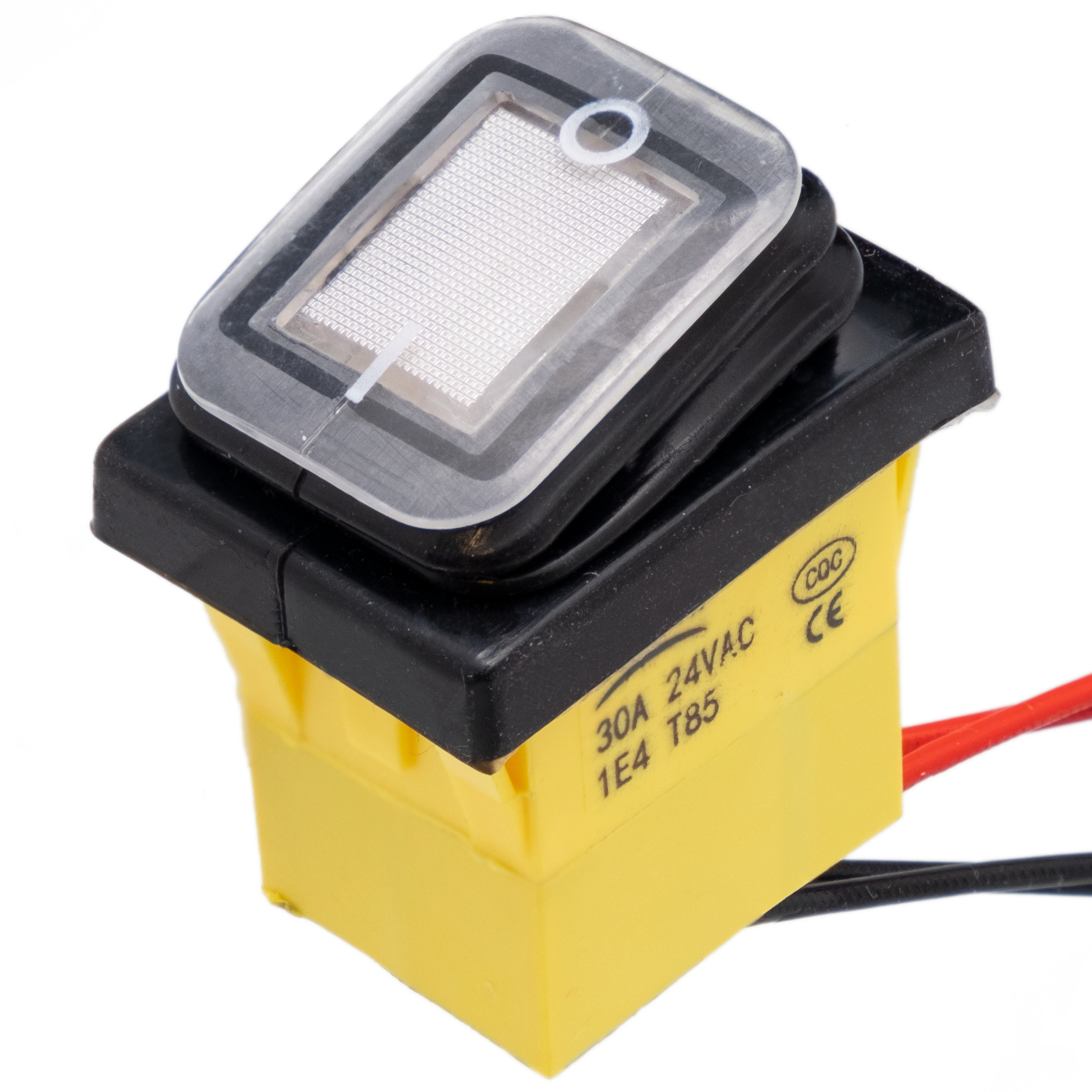 Interruptor IP67 DPST ON-OFF 12V/30A, Blanco con LED