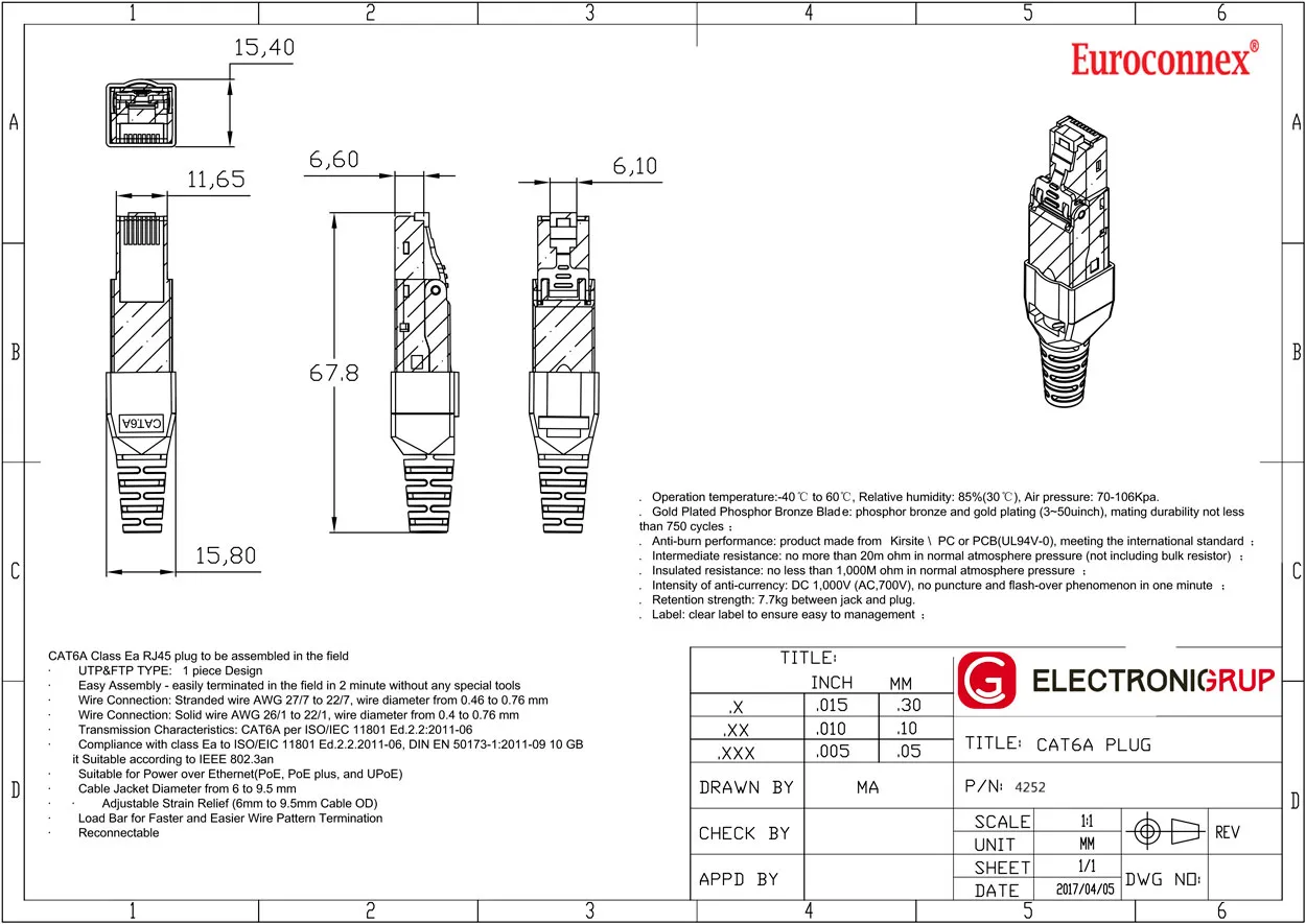 Cat.6A STP manual — imagen 2