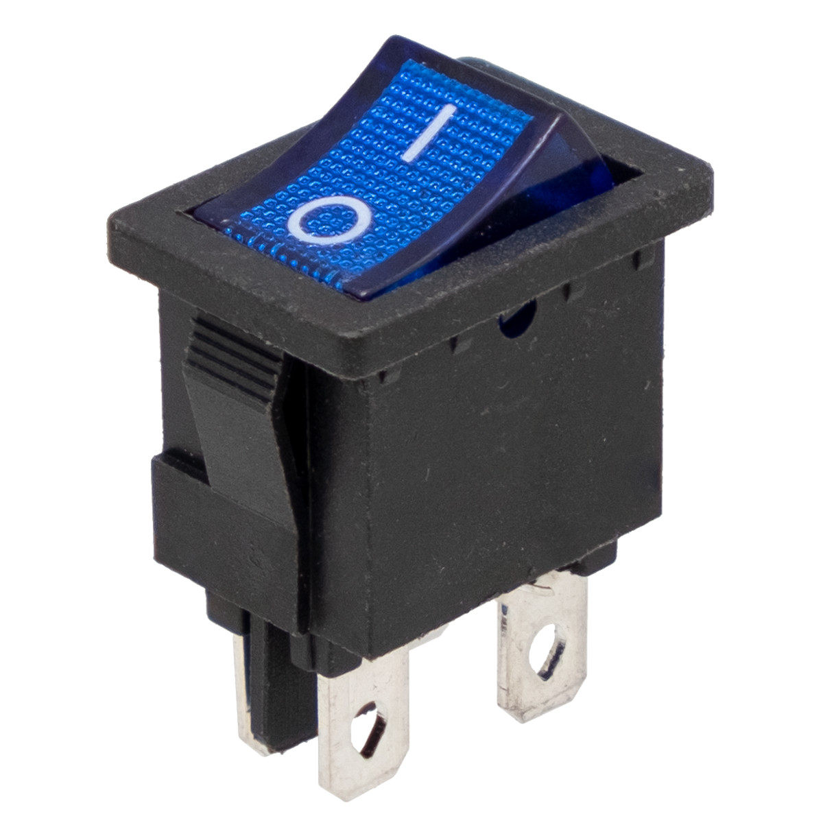 Interruptor luminoso Azul 4P. ON-OFF, 12V