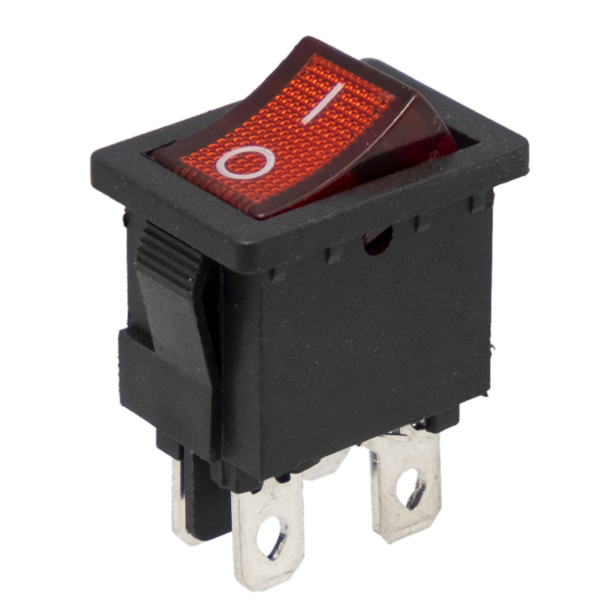 Interruptor luminoso Rojo 4P. ON-OFF, 12V