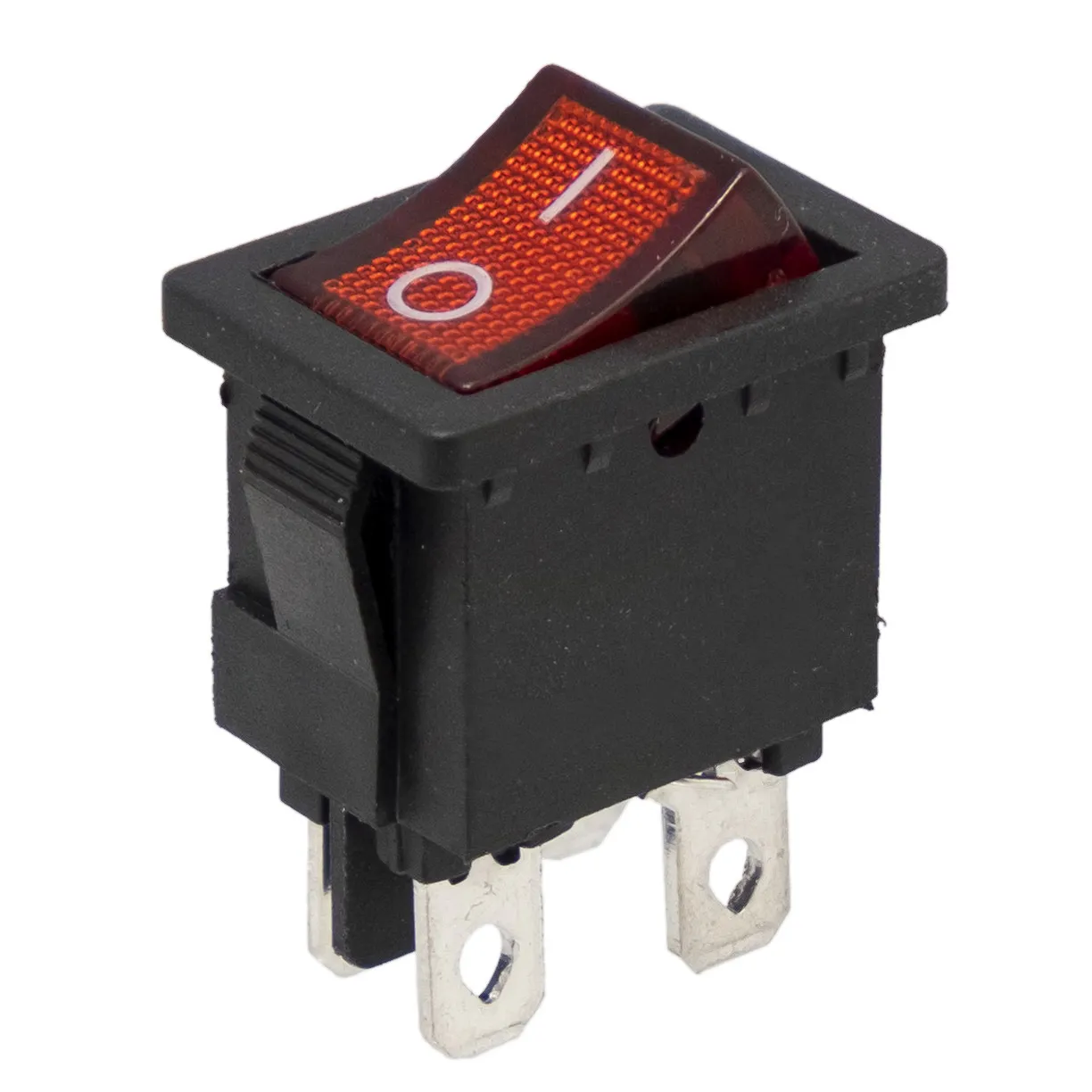 Interrupteur lumineux 4P Rouge ON-OFF, 125V 10A (250V 6A)