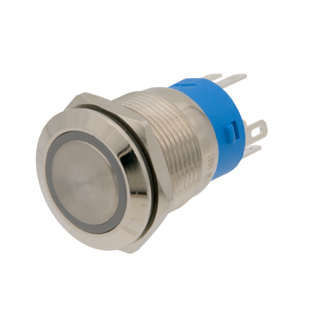 Pulsador 19mm con enclavamiento[OFF-ON] | 12V RGB | Sin gravado