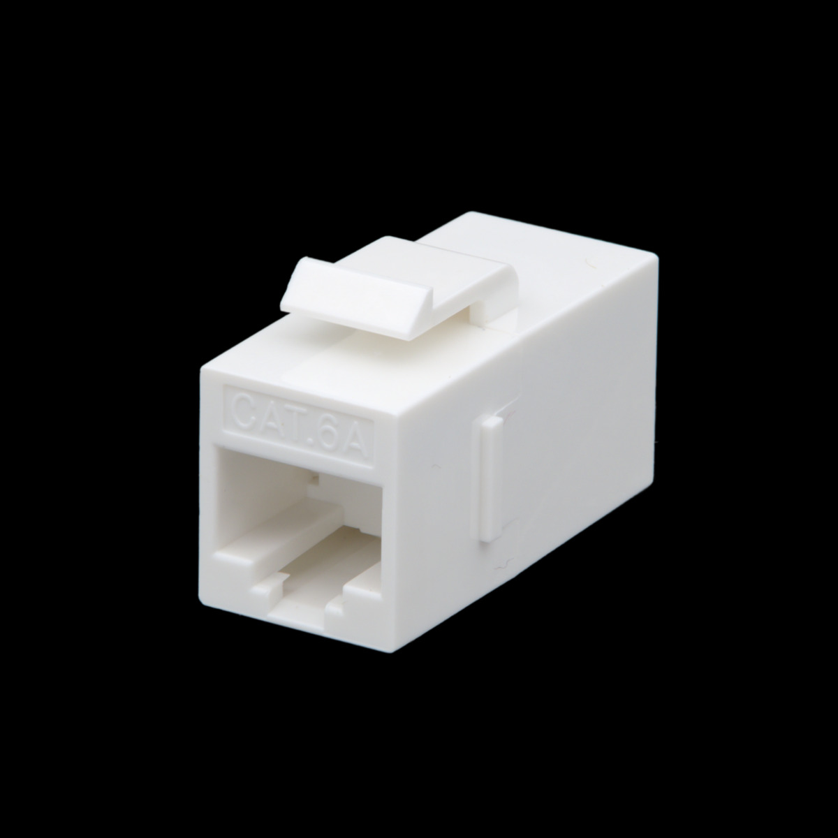 Adaptador keystone Cat.6A Blanco, RJ45 doble hembra