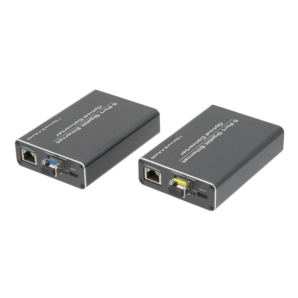 Conmutador Industrial de Fibra Ethernet Gigabit de 5 Puertos