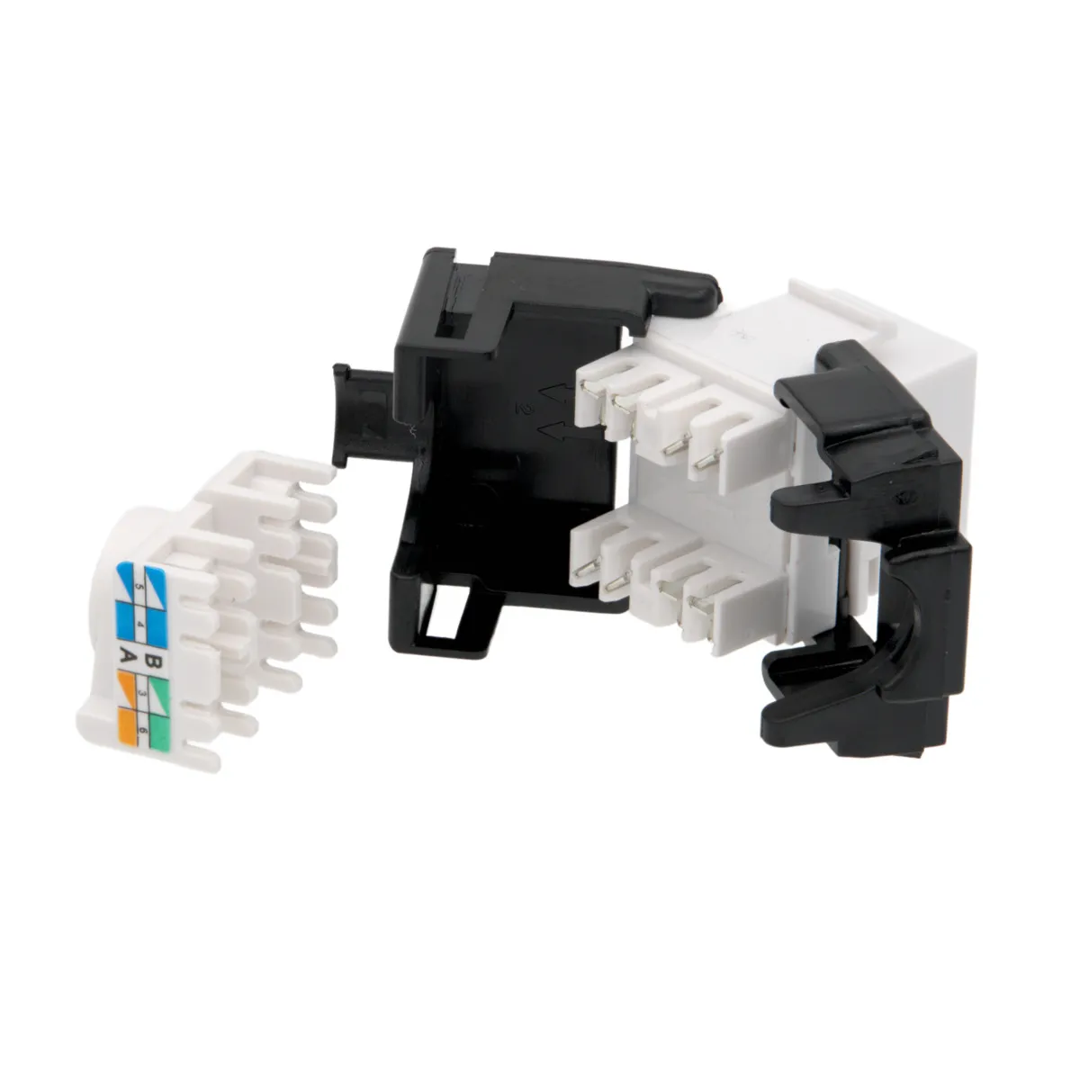 RJ45 UTP Keystone Cat.6 sin herramientas, 180 grados — imagen 3