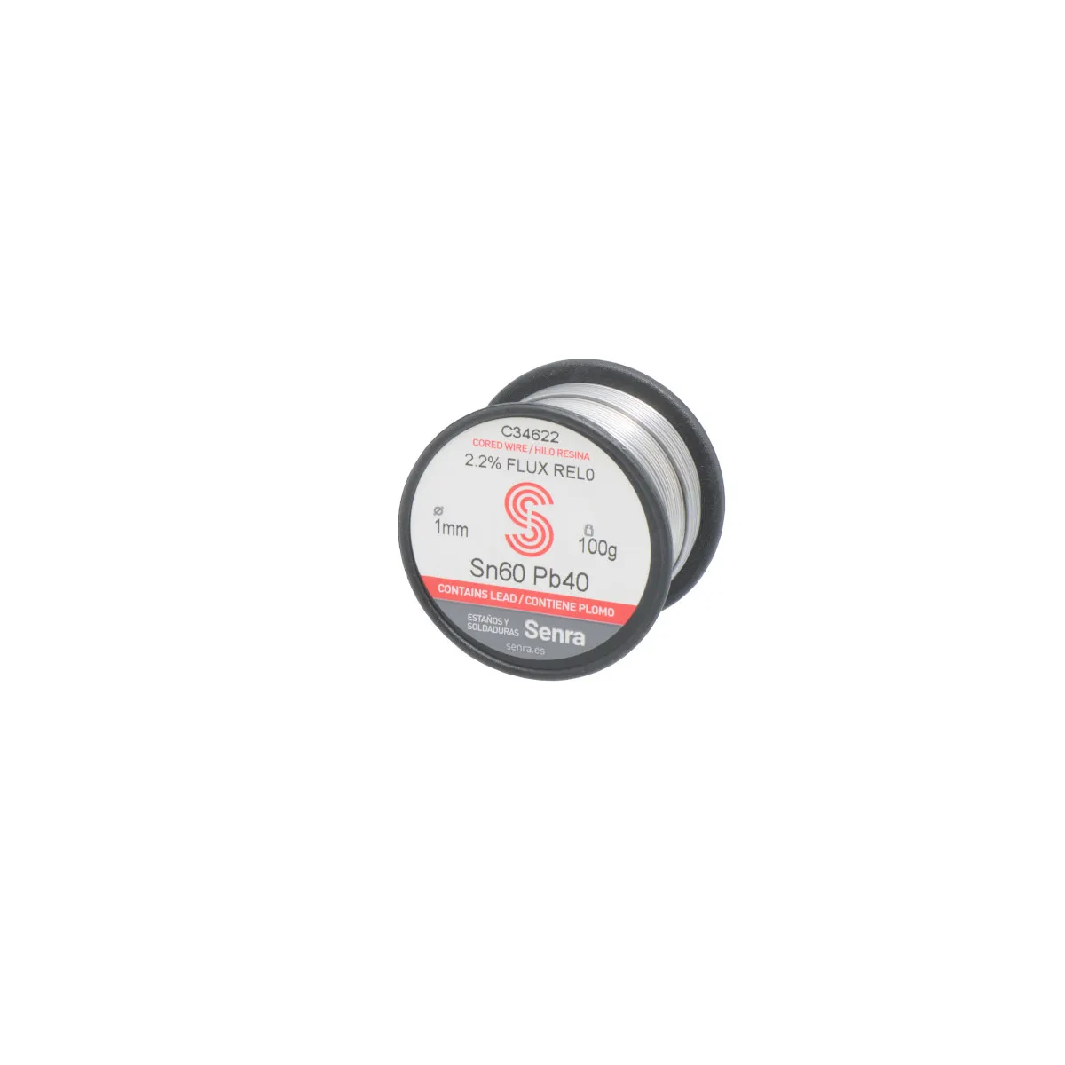 Tin Wire SN60 PB40 2.2% FLUX REL0 1.0mm 100g