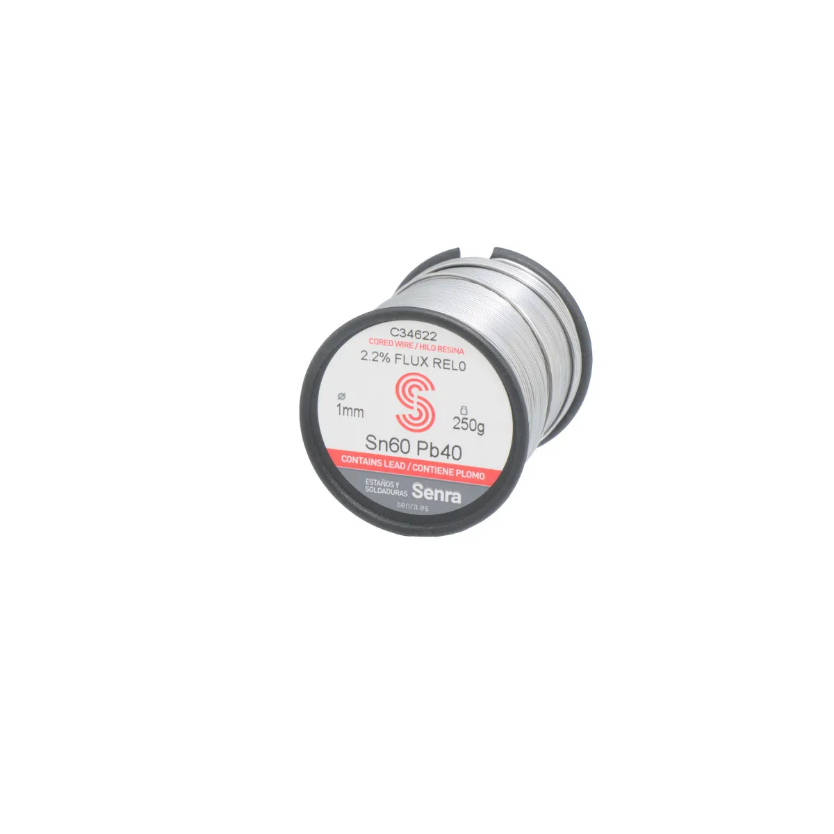 Tin Wire SN60 PB40 2.2% FLUX REL0 1.0mm 250g