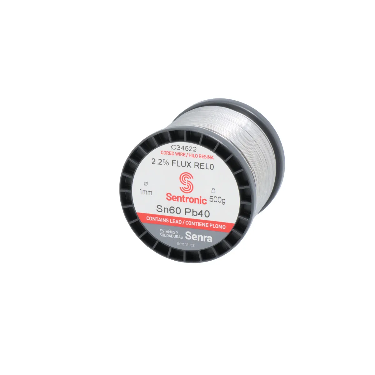 Tin Wire SN60 PB40 2.2% FLUX REL0 1.0mm 500g