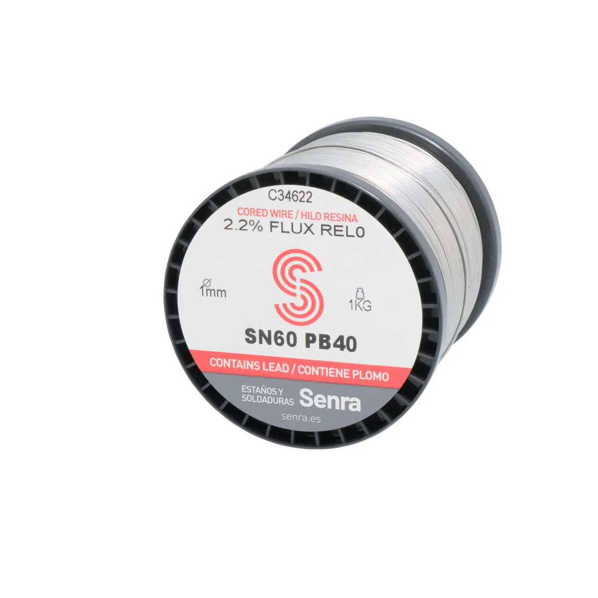 Tin Wire SN60 PB40 2.2% FLUX REL0 1.0mm 1kg