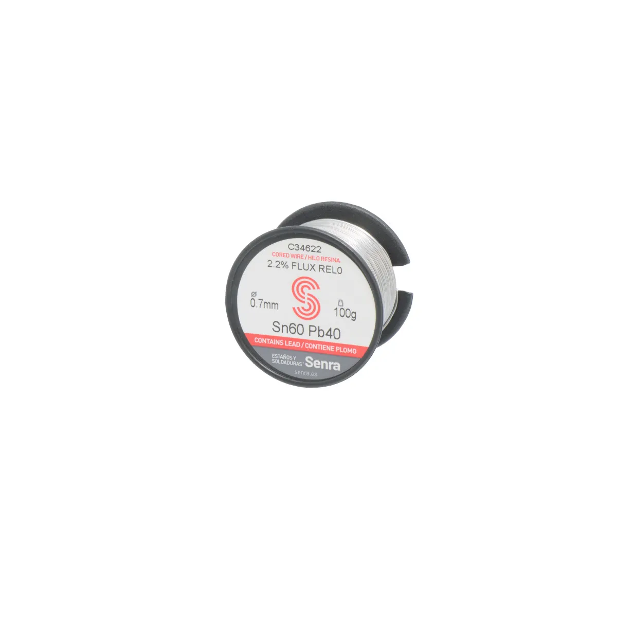 Tin Wire SN60 PB40 2.2% FLUX REL0 0.7mm 100g