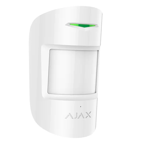 Ajax CombiProtect. Detector PIR y rotura de cristal inalámbrico. Color blanco