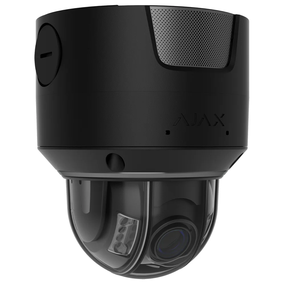 Cámara Superior IP Domo 8 Megapíxel Ajax - 1/1.8" Progressive Scan CMOS - Lente varifocal motorizada 2.8~12 mm - IR 40m | Luz Blanca 25 m | PoE 802.3at/af - TrueWDR | Detección de movimiento | IA - Color negro